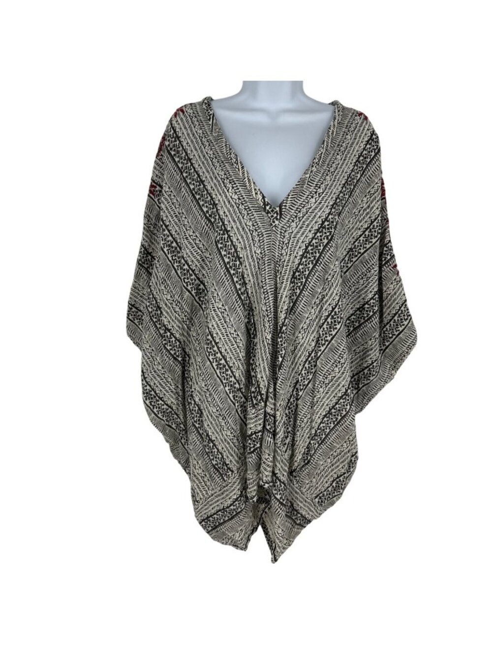 Free People Tribal Beat Kaftan Tunic Women's Size L